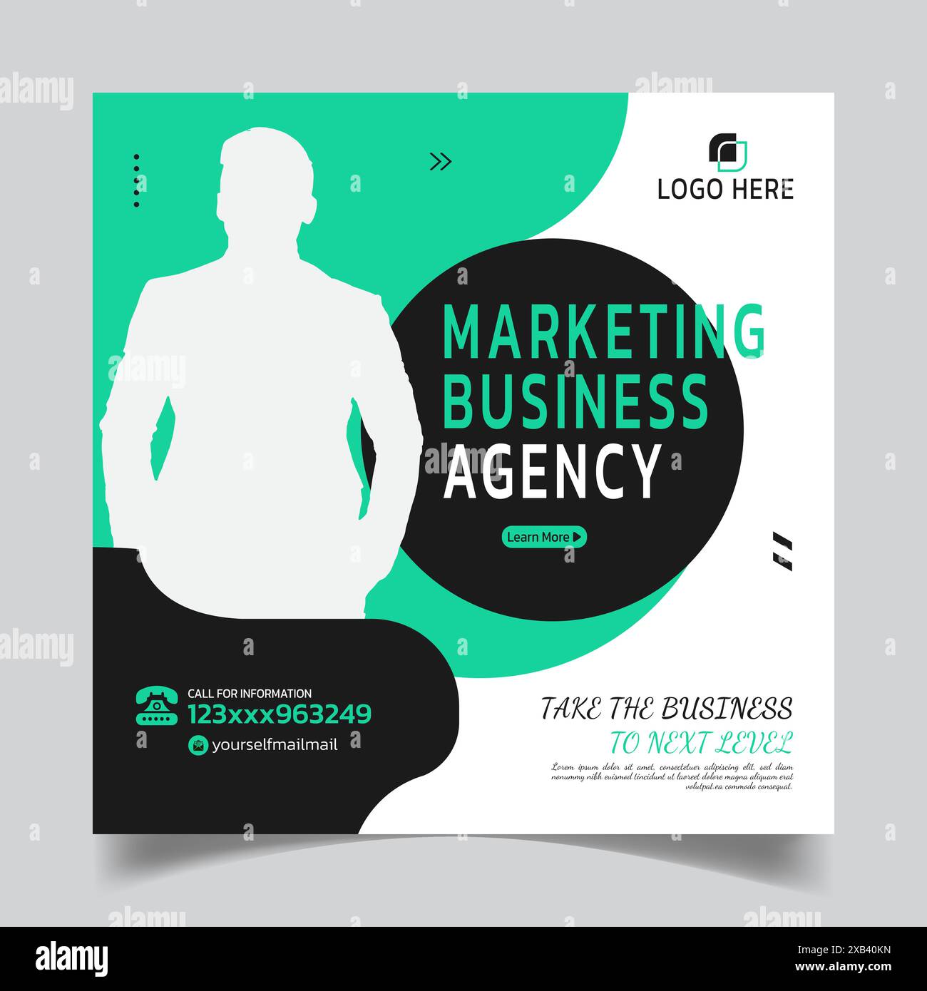 Professionnel unique médias sociaux Corporate Business Post Design Illustration de Vecteur