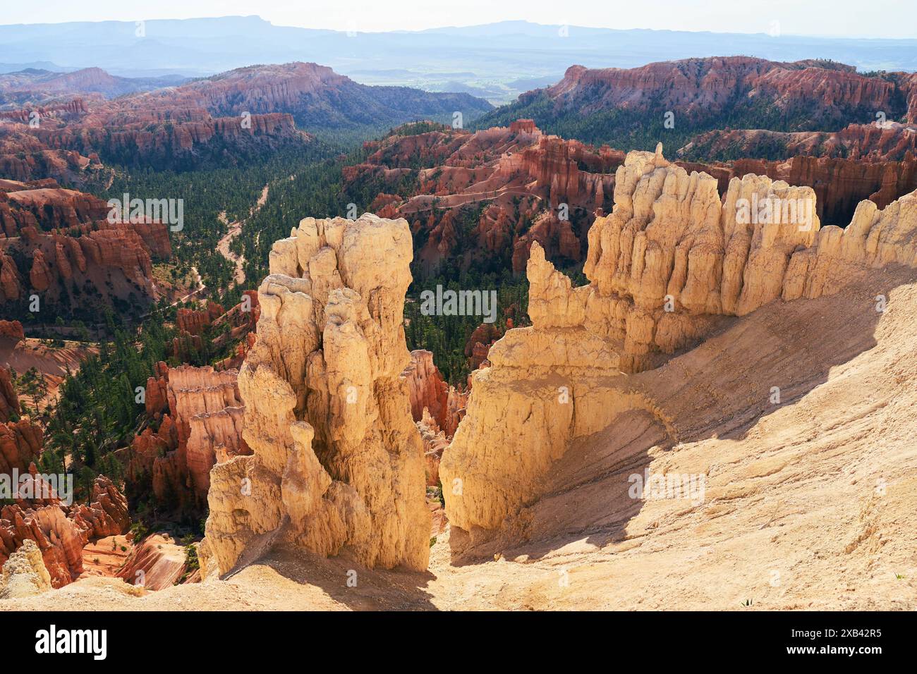 Parc national de Bryce Canyon, Utah, États-Unis d'Amérique - 9 juin 2024 : vue du parc national de Bryce Canyon dans le sud de l'Utah, États-Unis. Bryce Canyon est connu pour ses structures géologiques uniques appelées hoodoos *** Blick auf den Bryce Canyon Nationalpark à Süd-Utah, aux États-Unis. Der Bryce Canyon ist bekannt für Seine einzigartigen geologischen Strukturen, die Hoodoos genannt werden Banque D'Images