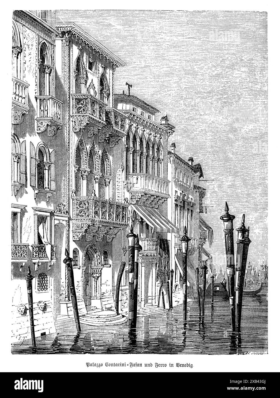 Palazzo Contarini Fasan, également connu sous le nom de Maison de Desdemona, est un exemple frappant de l'architecture gothique vénitienne situé sur le Grand canal à Venise. Construit au XVe siècle, cet élégant palais présente une façade distinctive ornée de pierre blanche d'Istrie finement sculptée et de fenêtres en arc pointu. Le charme romantique du bâtiment et son importance historique en ont fait un sujet de fascination et de légende, en particulier en raison de son association avec le personnage tragique Desdemona de 'Othello' de Shakespeare. Le palazzo témoigne de l'opulence et de la grandeur artistique de Venise Banque D'Images