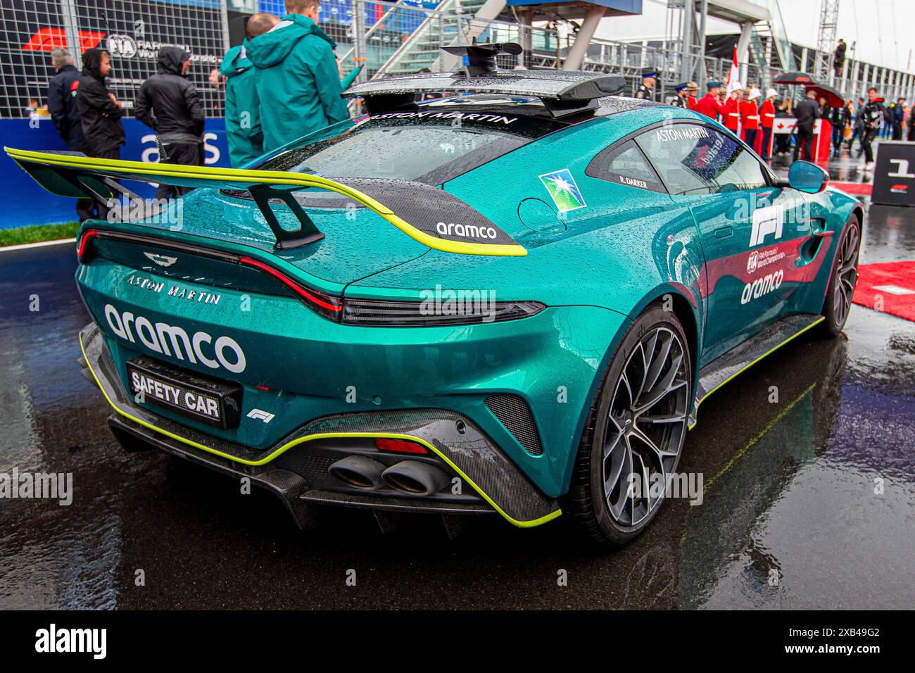 Voiture de sécurité - Aston Martin Vantagedurant le Grand Prix AWS du Canada 2024 de formule 1, Montréal, Québec, Canada, du 6 au 9 juin - ronde 9 des 24 Championnats du monde F1 2024 Banque D'Images