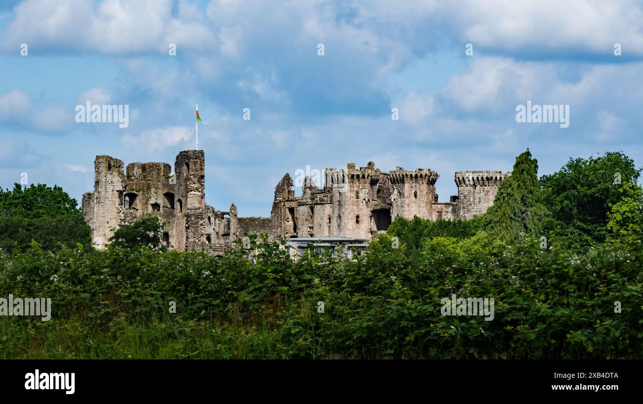 Castell Rhaglan / Raglan Castle.Monmouthshire. ROYAUME-UNI Banque D'Images