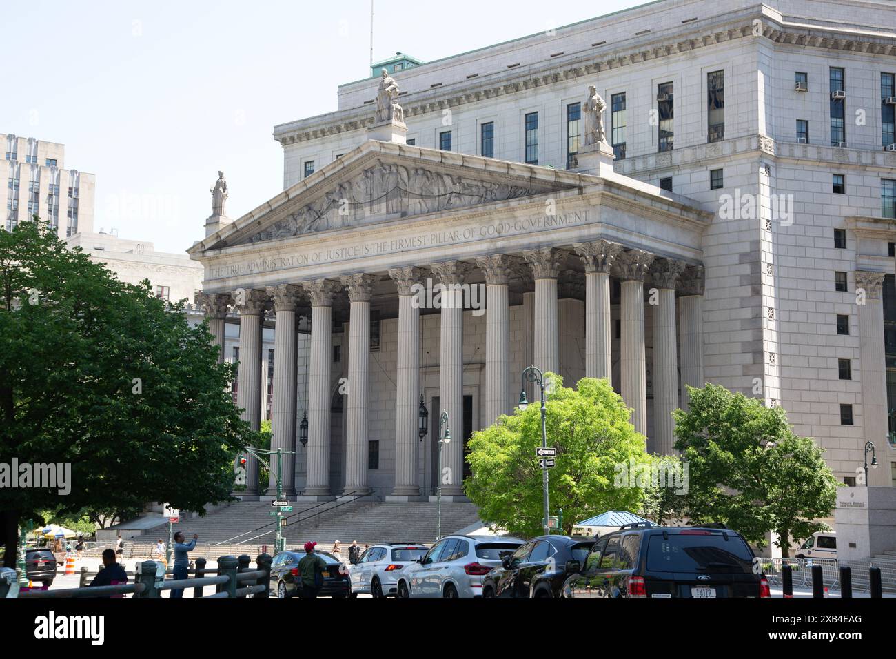 Le New York State Supreme court Building, à l'origine connu sous le nom de New York County Courthouse, au 60 Centre Street sur Foley Square dans le Civic Center Banque D'Images