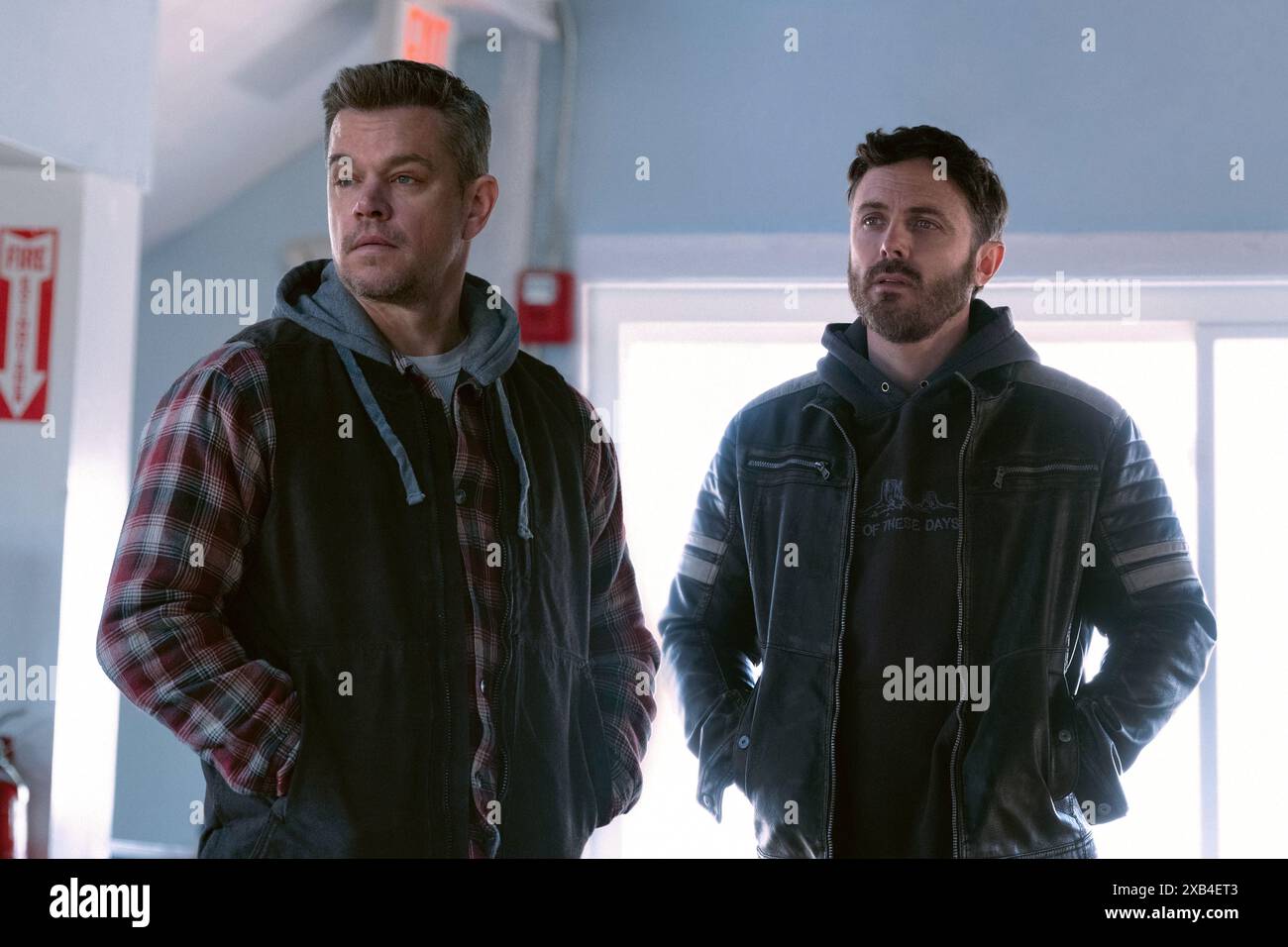 Les instigateurs Matt Damon & Casey Affleck Banque D'Images