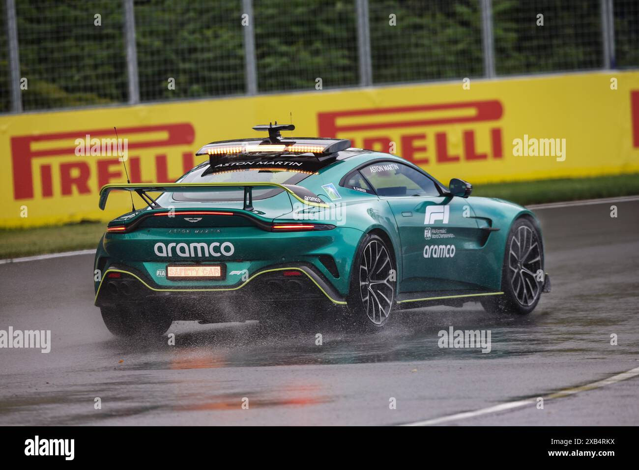 Voiture de sécurité Aston Martin, lors du Grand Prix AWS du Canada 2024 de formule 1, 9e manche du Championnat du monde de formule 1 2024 du 07 au 09 juin 2024 sur le circuit Gilles Villeneuve, à Montréal, Canada Banque D'Images