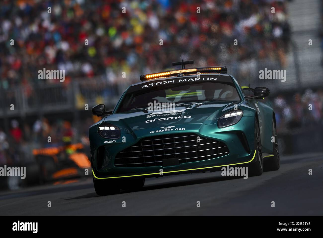 Voiture de sécurité Aston Martin lors du Grand Prix AWS du Canada 2024 de formule 1, 9e manche du Championnat du monde de formule 1 2024 du 07 au 09 juin 2024 sur le circuit Gilles Villeneuve, à Montréal, Canada Banque D'Images