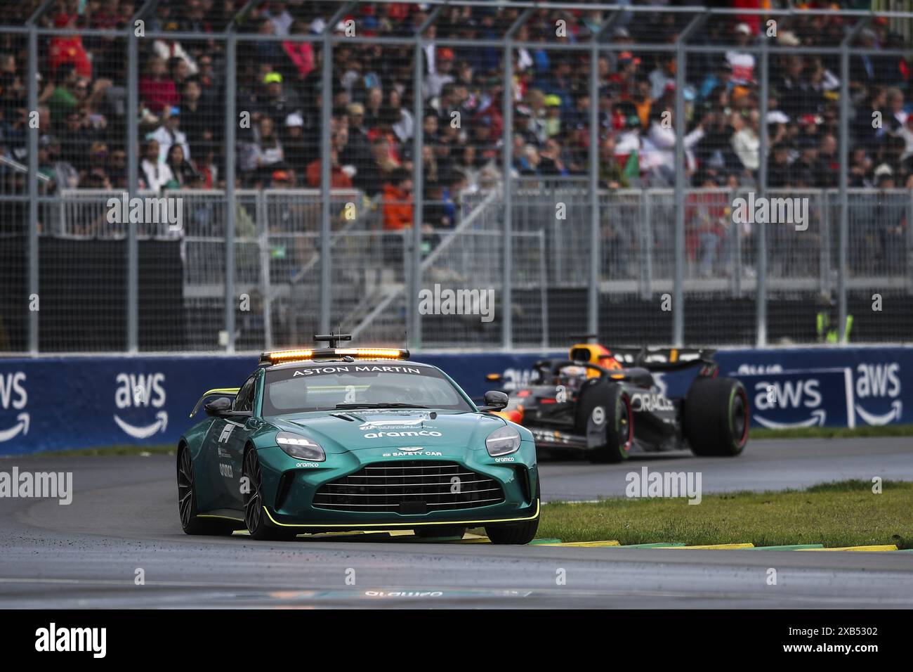 Voiture de sécurité Aston Martin lors du Grand Prix AWS du Canada 2024 de formule 1, 9e manche du Championnat du monde de formule 1 2024 du 07 au 09 juin 2024 sur le circuit Gilles Villeneuve, à Montréal, Canada Banque D'Images