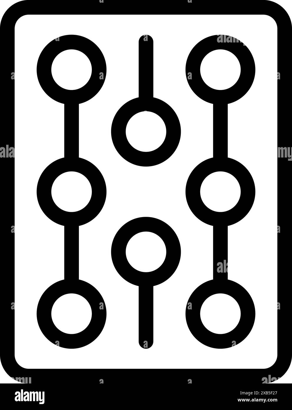 Icône de dessin au trait d'une console de mixage audio, représentant l'enregistrement et la production sonores Illustration de Vecteur