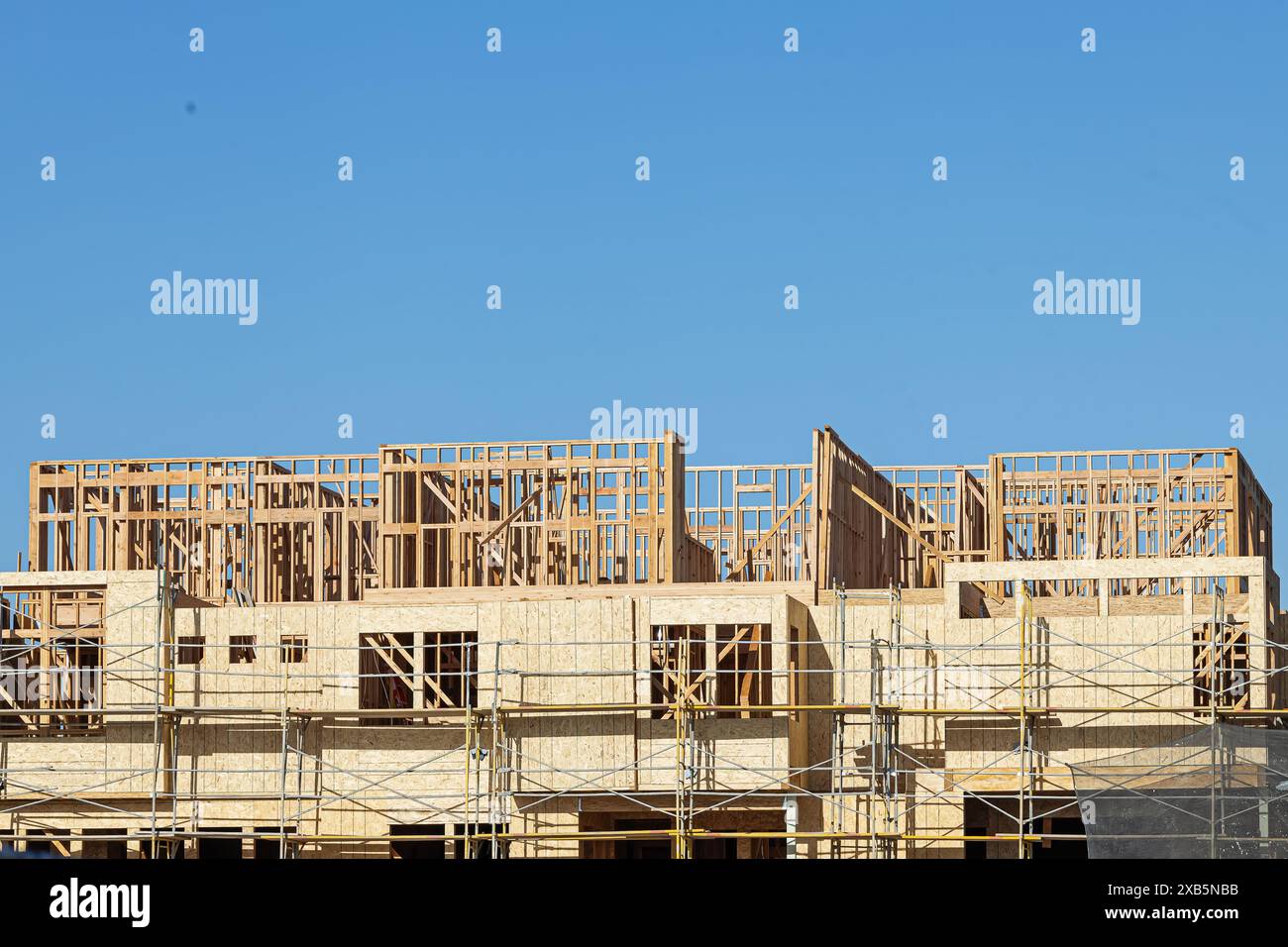 Chantier de construction de nouveaux logements, Dublin, Californie, États-Unis Banque D'Images