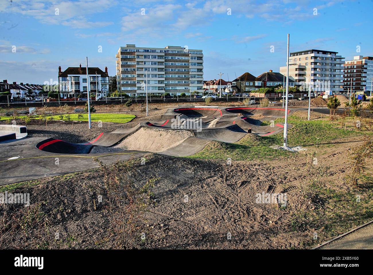 Construction du Brighton Plaza Skatepark Hove Angleterre Royaume-Uni Banque D'Images