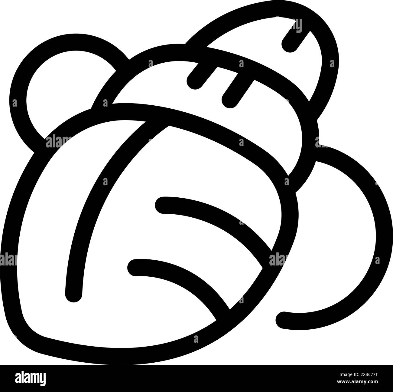 Icône simple d'art au trait d'un bourdon volant, avec des lignes audacieuses et un design minimaliste Illustration de Vecteur