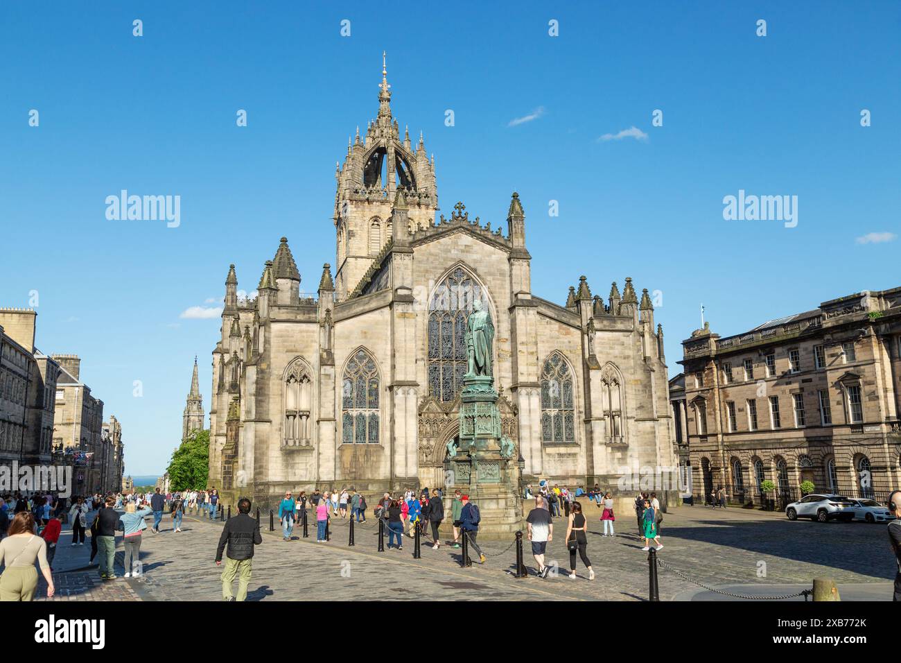 St Giles' Cathedral, ou High Kirk of Edinburgh, est une église paroissiale de l'Église d'Écosse dans la vieille ville d'Édimbourg Banque D'Images