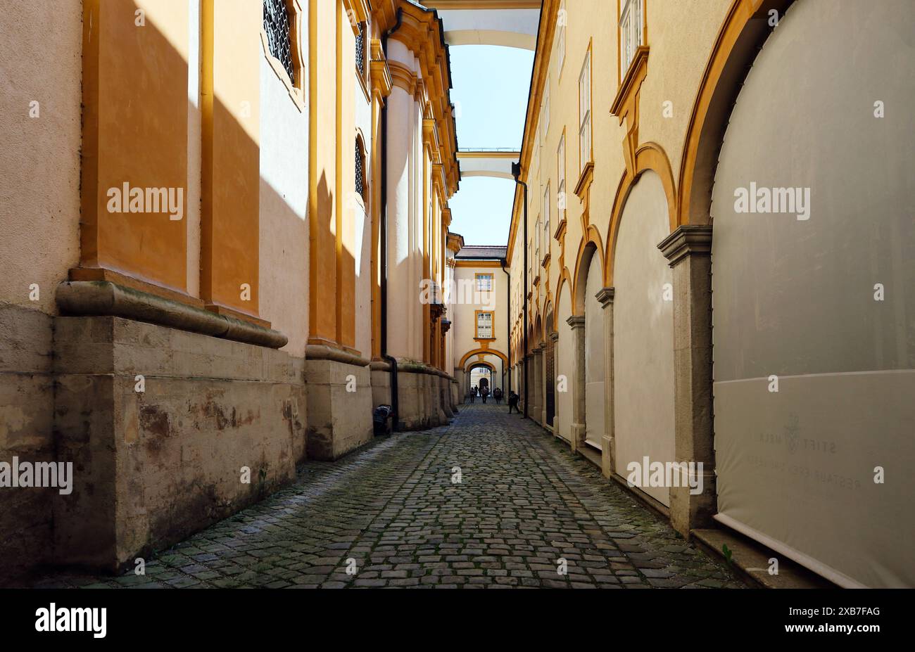 Cour de l'abbaye de Melk en Autriche Banque D'Images