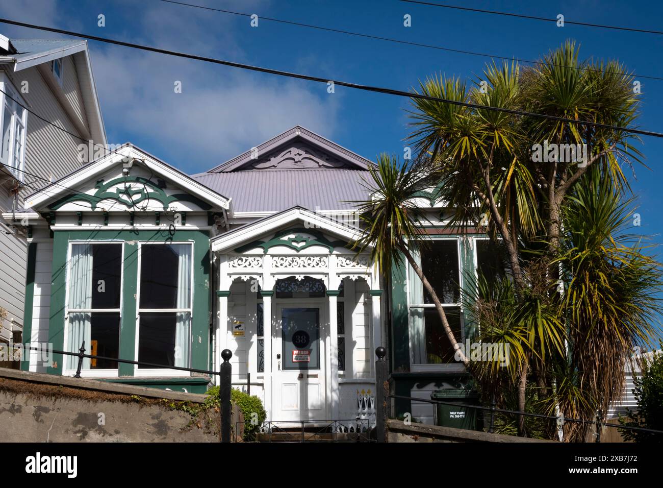 Vieille maison en bois, Mount Victoria, Wellington, Île du Nord, Nouvelle-Zélande Banque D'Images