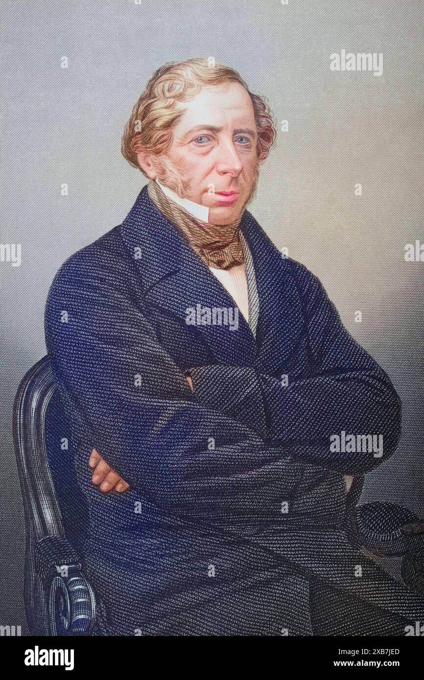 William Henry Wilson, 11 ans. Lord Berners, 1797-1871. Von DJ Pound nach einer Fotografie von Mayall gemalt. AUS dem Buch The Drawing-Room Portrait Gallery of Eminent personnages, erschienen in London 1859., digital restaurierte Reproduktion von einer Vorlage aus dem 19. Jahrhundert, date du dossier non précisée Banque D'Images