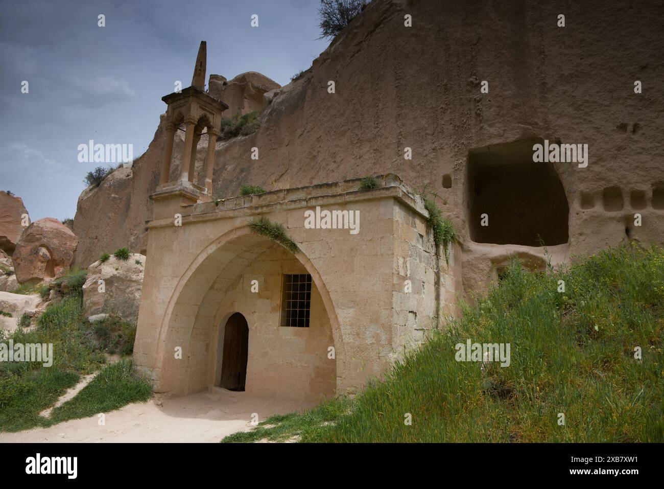 La belle vue sur le monastère de Zelve. Cappadoce, Turquie Banque D'Images