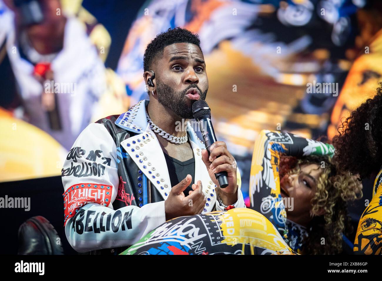 Trondheim, Norvège. 07 juin 2024. Le chanteur, compositeur et danseur américain Jason Derulo donne un concert en direct lors du festival de musique norvégien Neon Festival 2024 à Trondheim. (Crédit photo : Gonzales photo - Tor Atle Kleven). Banque D'Images