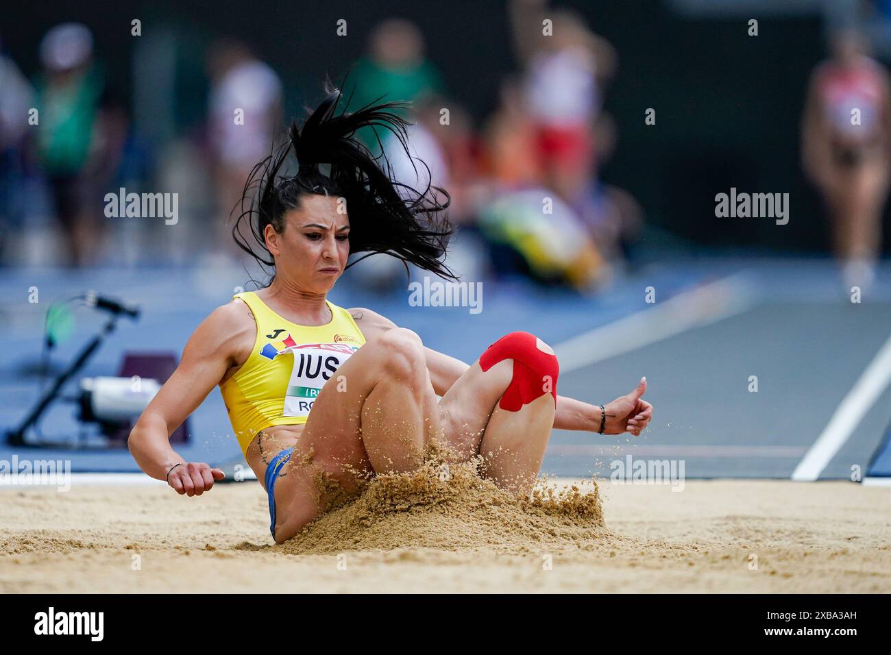 Rome, Italie. 11 juin 2024. Rome, Italie, 11 juin 2024 : Florentina Costina Iusco (Roumanie) en action lors de la qualification de saut en longueur lors des Championnats d'Europe d'athlétisme 2024 au Stadio Olimpico à Rome, Italie. (Daniela Porcelli/SPP) crédit : SPP Sport Press photo. /Alamy Live News Banque D'Images