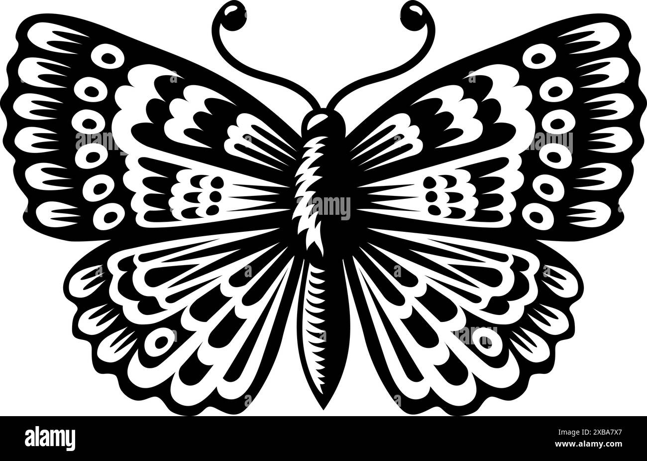 Motif papillon style abstrait vintage Illustration de Vecteur