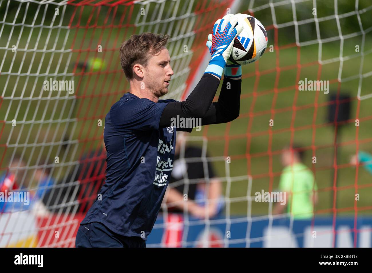 Frederik Roennow (Daenemark, #22) Oeffentliches Training Nationalmannschaft Daenemark, UEFA Fussball Europameisterschaft 2024, Herren, EM 2024, GER, 11.06.2024, Foto : Eibner-Pressefoto/Wolfgang Frank Banque D'Images