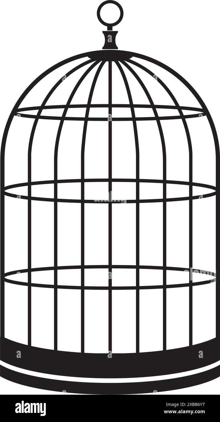 icône de cage d'oiseau illustration vectorielle conception simple Illustration de Vecteur