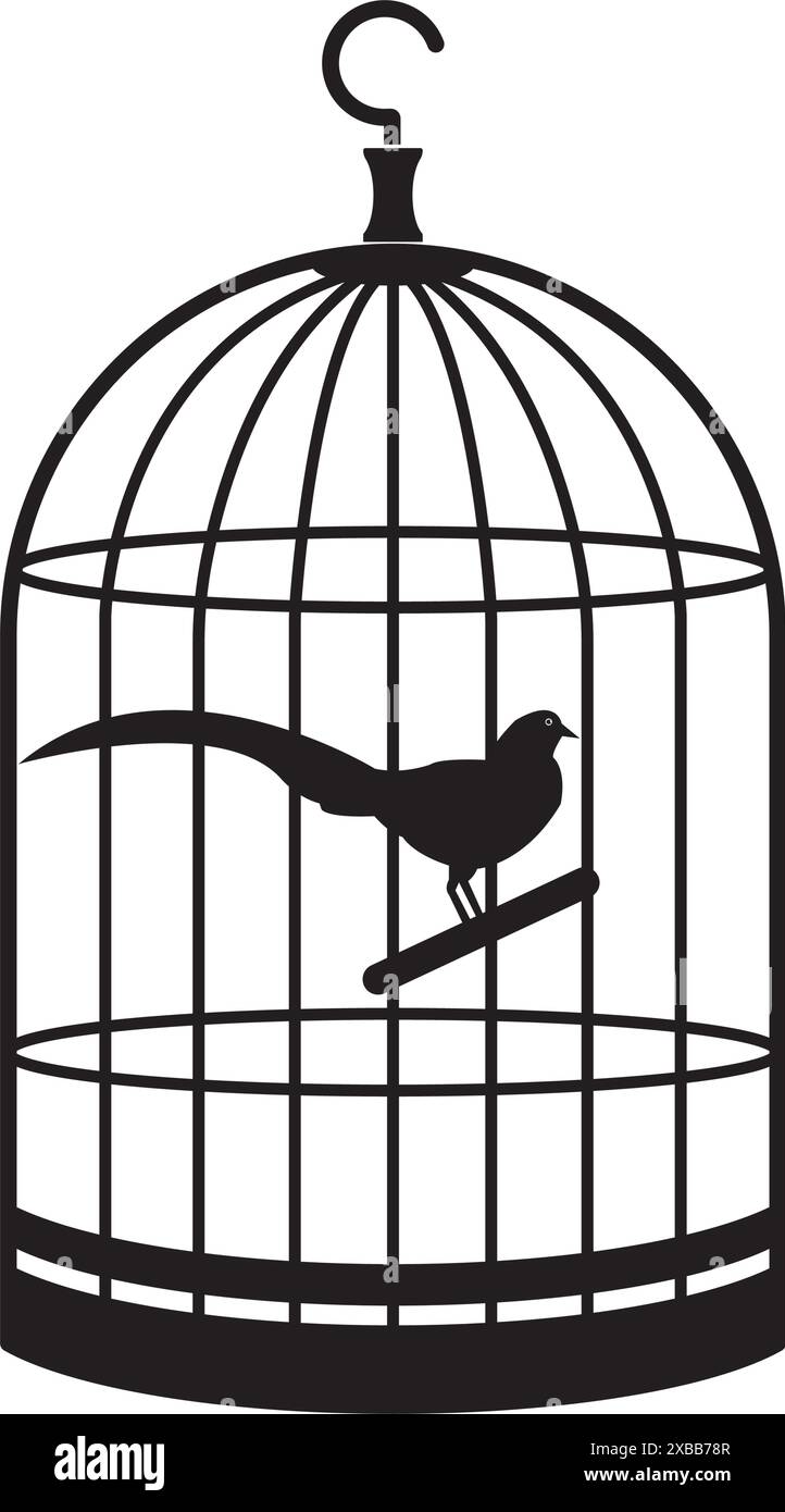 icône de cage d'oiseau illustration vectorielle conception simple Illustration de Vecteur