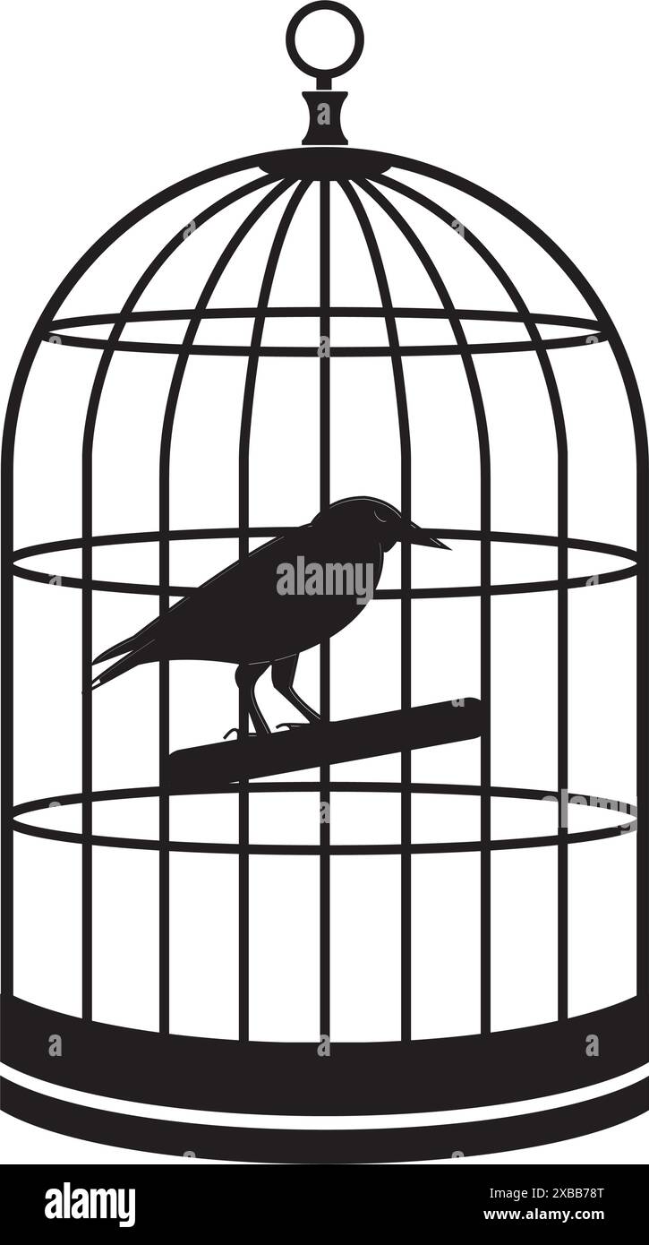 icône de cage d'oiseau illustration vectorielle conception simple Illustration de Vecteur