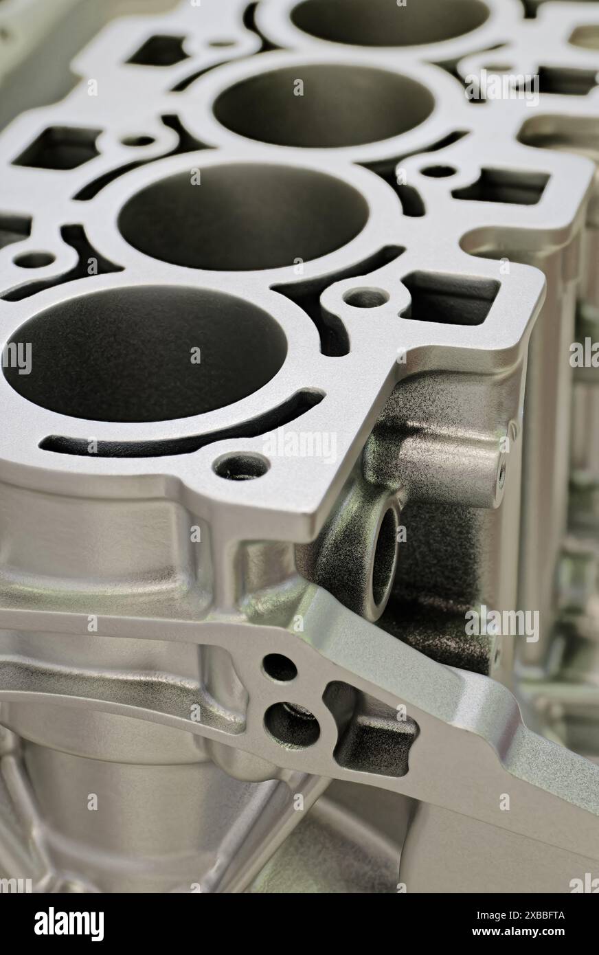 Carter de moteur à combustion interne générique, gros plan, mise au point sélective Banque D'Images