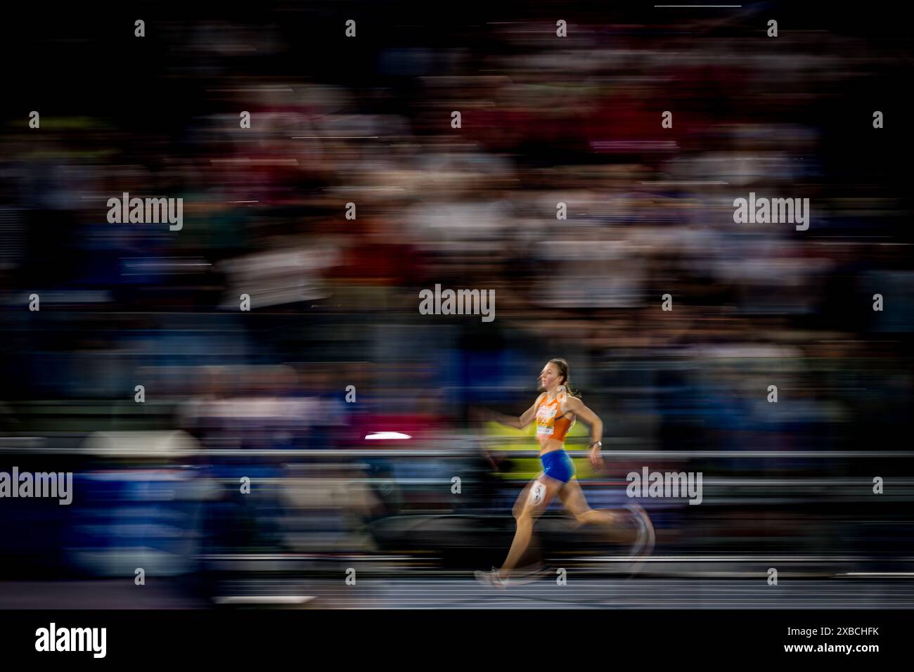 Rome, Italie. 11 juin 2024. Néerlandaise Femke bol photographiée en action lors de la course féminine du 400 m haies, lors des Championnats d'Europe d'athlétisme à Rome, en Italie, le mardi 11 juin 2024. Les Championnats d'Europe d'athlétisme se déroulent du 7 au 12 juin. BELGA PHOTO JASPER JACOBS crédit : Belga News Agency/Alamy Live News Banque D'Images