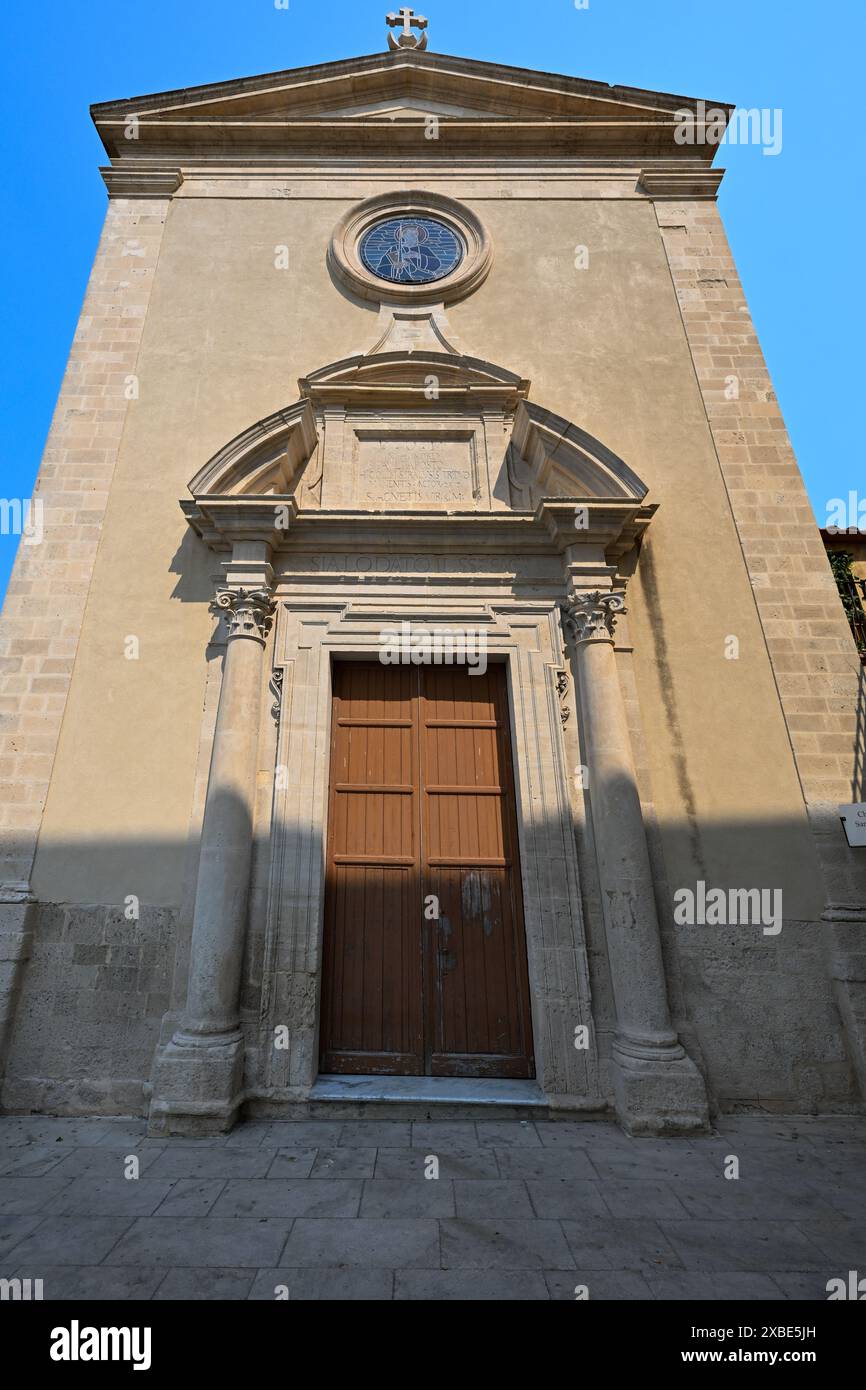 Église Saint Paul Apôtre Chiesa di San Paolo à via dell' Apollonion rue sur l'ancienne île Ortigia de Syracuse vieille ville historique Banque D'Images