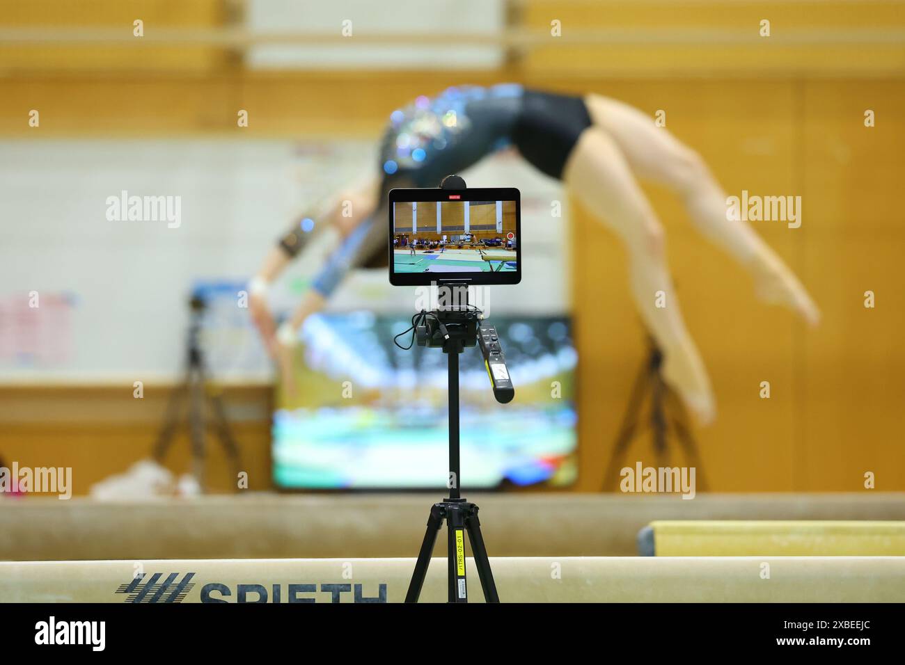 Tokyo, Japon. 11 juin 2024. Vue générale gymnastique artistique : séance d'essai de l'équipe nationale féminine du Japon pour les Jeux olympiques de Paris de 2024 à Tokyo, Japon . Crédit : Yohei Osada/AFLO SPORT/Alamy Live News Banque D'Images