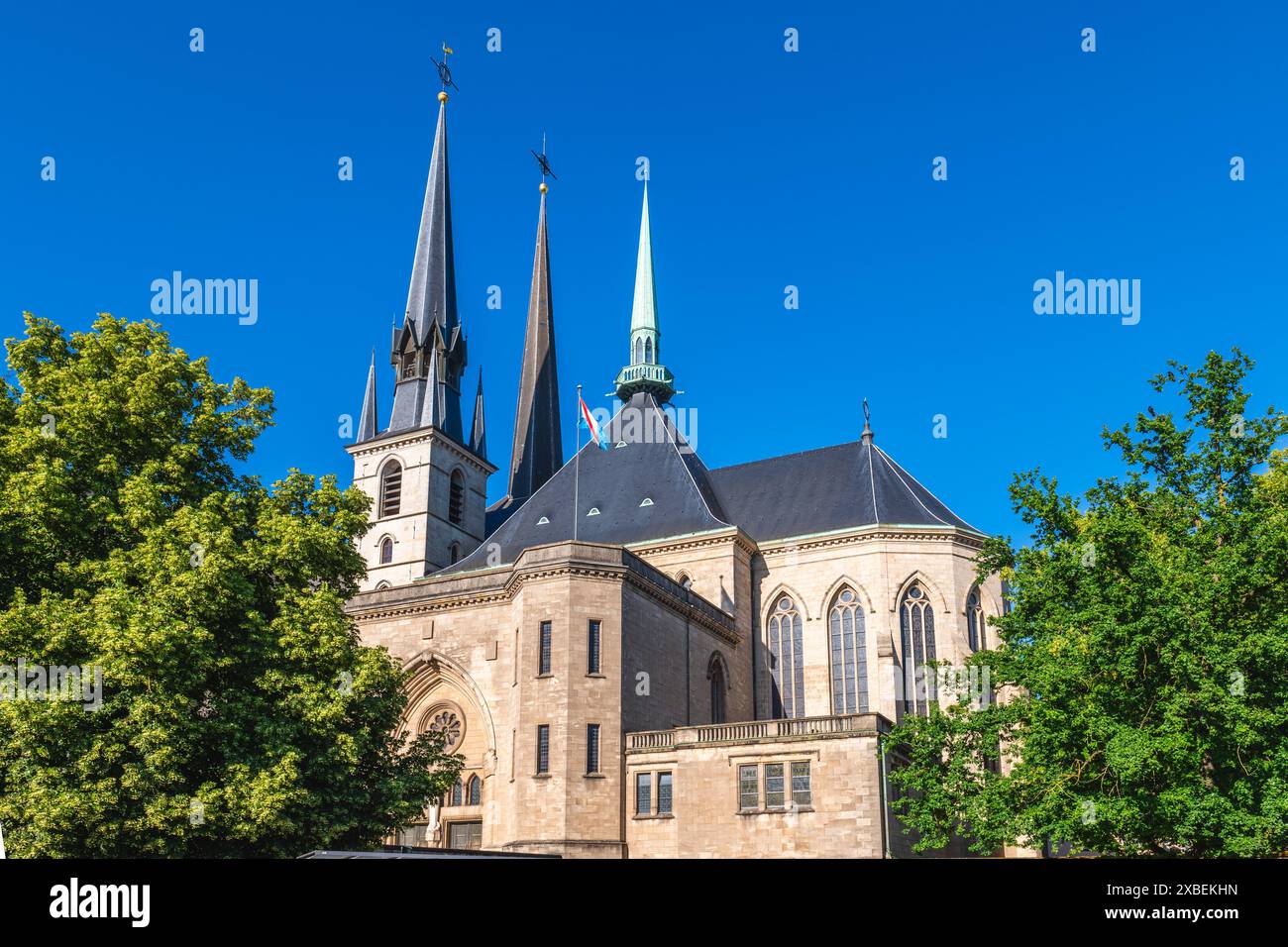 Cathédrale notre-Dame de Luxembourg, une cathédrale catholique romaine de la ville de Luxembourg Banque D'Images