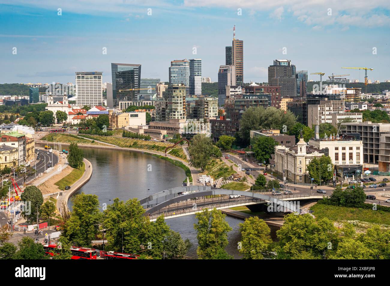 Vilnius Central Business District bâtiment d'affaires dans vilnius construction du centre d'affaires Banque D'Images