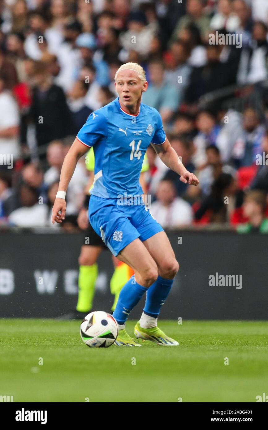 Kolbeinn Finnsson of Iceland- England v Iceland, International Friendly, Wembley Stadium, London, UK - 7 juin 2024 usage éditorial exclusif Banque D'Images