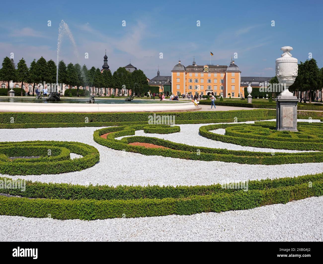 Géographie / voyage, Allemagne, Bade-Wuerttemberg, jardin du château, parc du château, CHÂTEAU, FONTAINE, DROITS-AUTORISATION-SUPPLÉMENTAIRES-INFO-NON-DISPONIBLE Banque D'Images