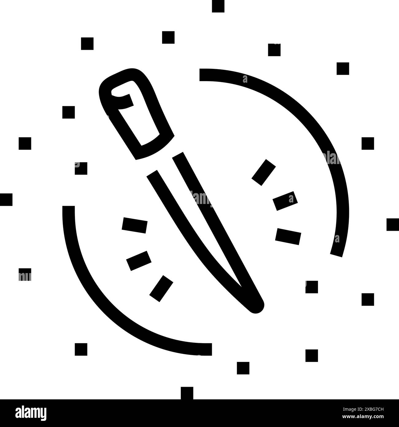 splinters illustration vectorielle d'icône de ligne d'accident de blessure domestique Illustration de Vecteur