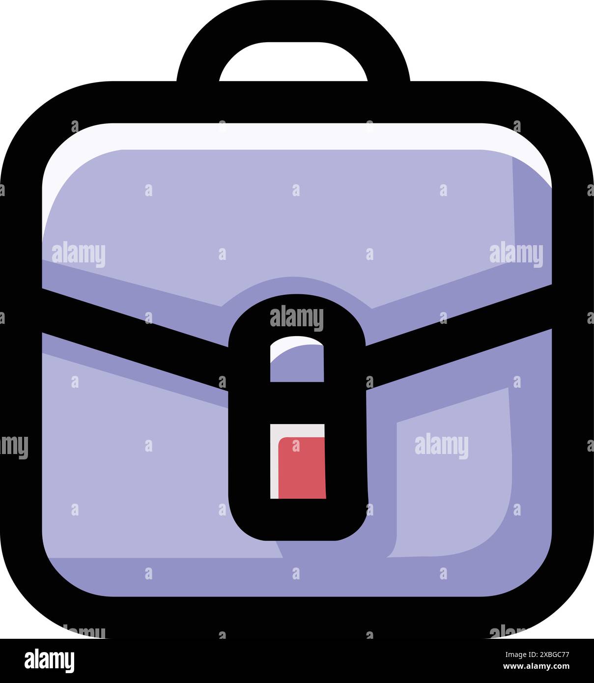 Icône d'une valise ou d'une mallette violette Illustration de Vecteur