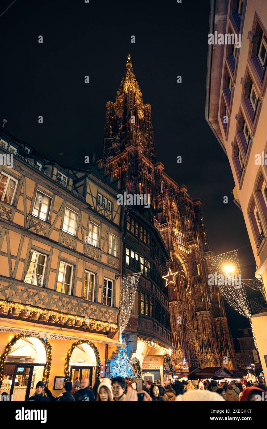 Marché de Noël de Strasbourg Banque D'Images