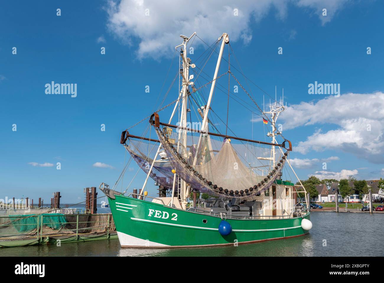 Géographie / voyage, Allemagne, basse-Saxe, crevettier au port, Fedderwardersiel, ADDITIONAL-RIGHTS-LEARANCE-INFO-NOT-AVAILABLE Banque D'Images