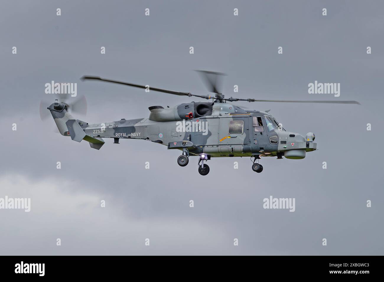 Royal Navy Wildcat, RAF Cosford Airshow, Midlands, Royaume-Uni, 9 mai 2024 Banque D'Images