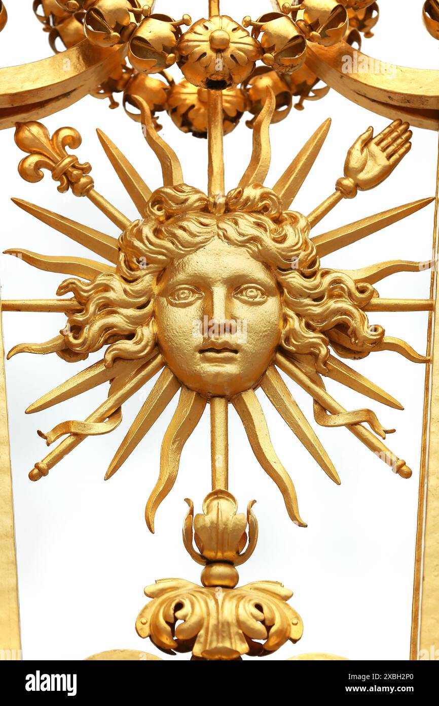 Porte d'or isolées à Versailles. La France. Banque D'Images