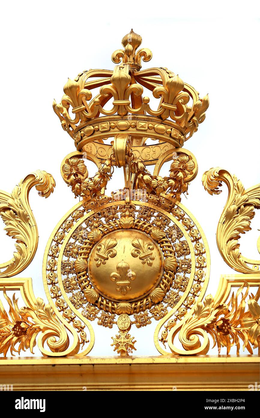Porte d'or isolées à Versailles. La France. Banque D'Images