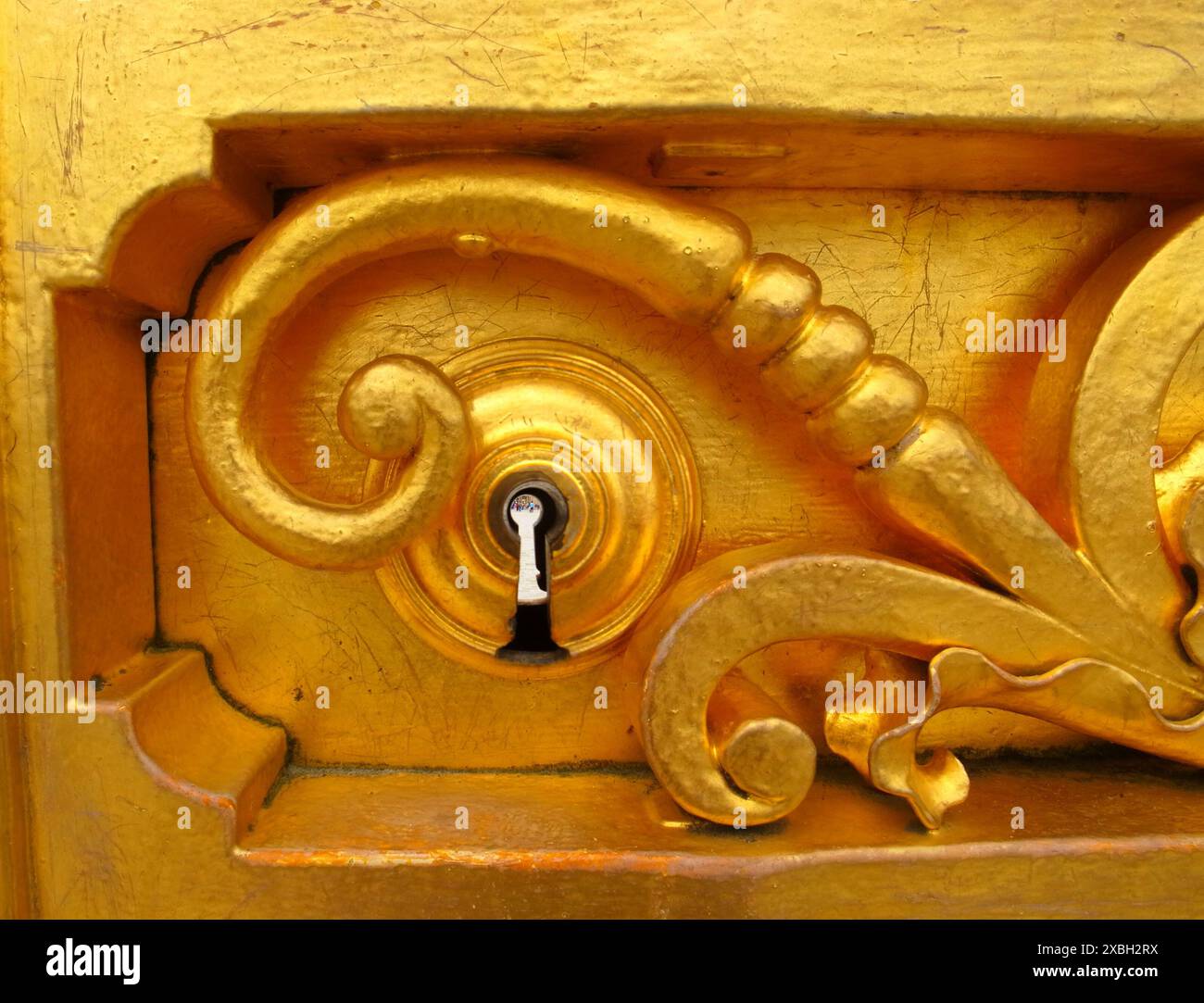 Portes dorées au château de Versailles / France. Banque D'Images