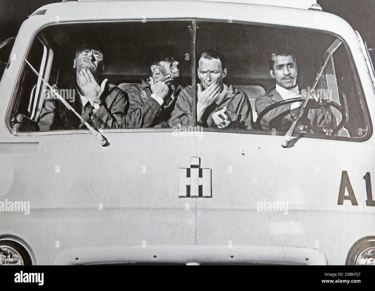 Viersen, Allemagne - 9 mai. 2024 : scène cinématographique du film Ocean's 11 avec Frank Sinatra, Dean Martin et Sammy Davis Jr. de 1960 Banque D'Images