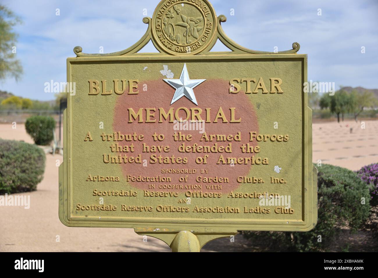 Phoenix, Arizona., États-Unis 5/18.. Cimetière commémoratif national. Au repos dans les champs d'honneur. Banque D'Images