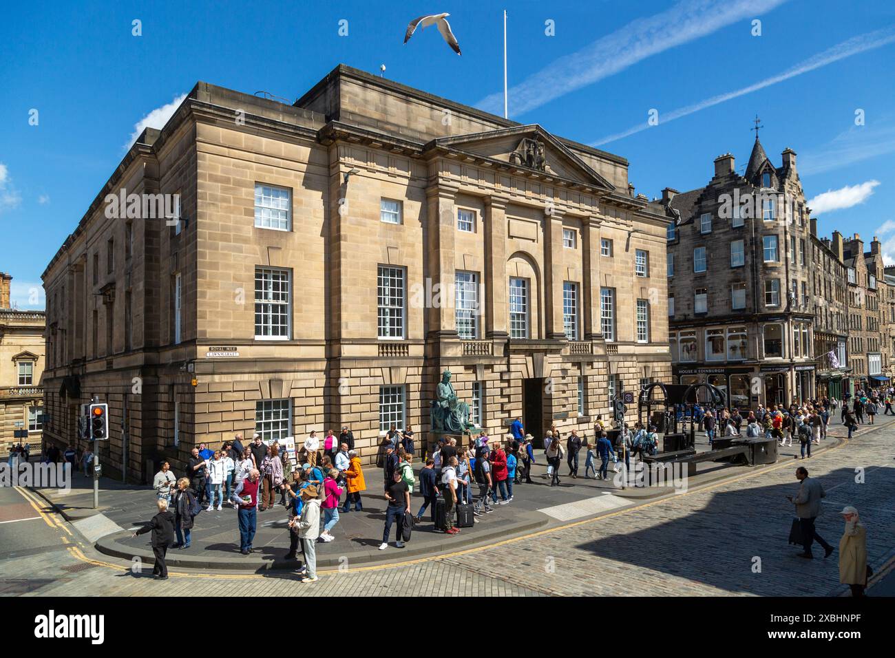 Haute Cour de justice d'Édimbourg dans le Lawnmarket sur le Royal Mile Banque D'Images