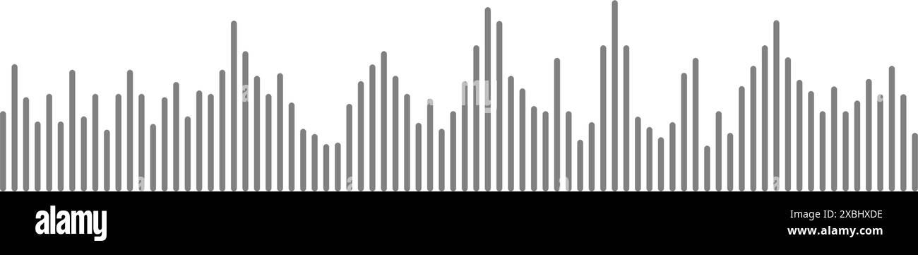 modèle de forme d'onde sonore transparent pour lecteurs de musique, podcasts et éditeurs vidéo. Illustration de Vecteur