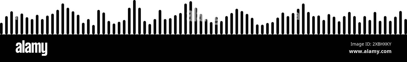 modèle de forme d'onde sonore transparent pour lecteurs de musique, podcasts et éditeurs vidéo. Illustration de Vecteur