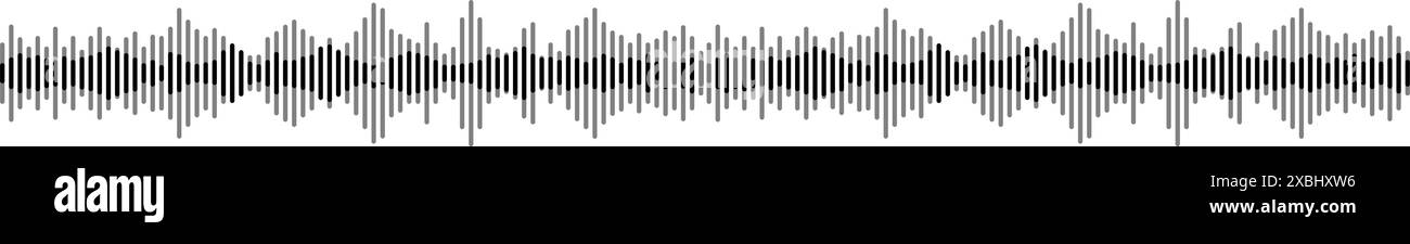 modèle de forme d'onde sonore transparent pour lecteurs de musique, podcasts et éditeurs vidéo. Illustration de Vecteur