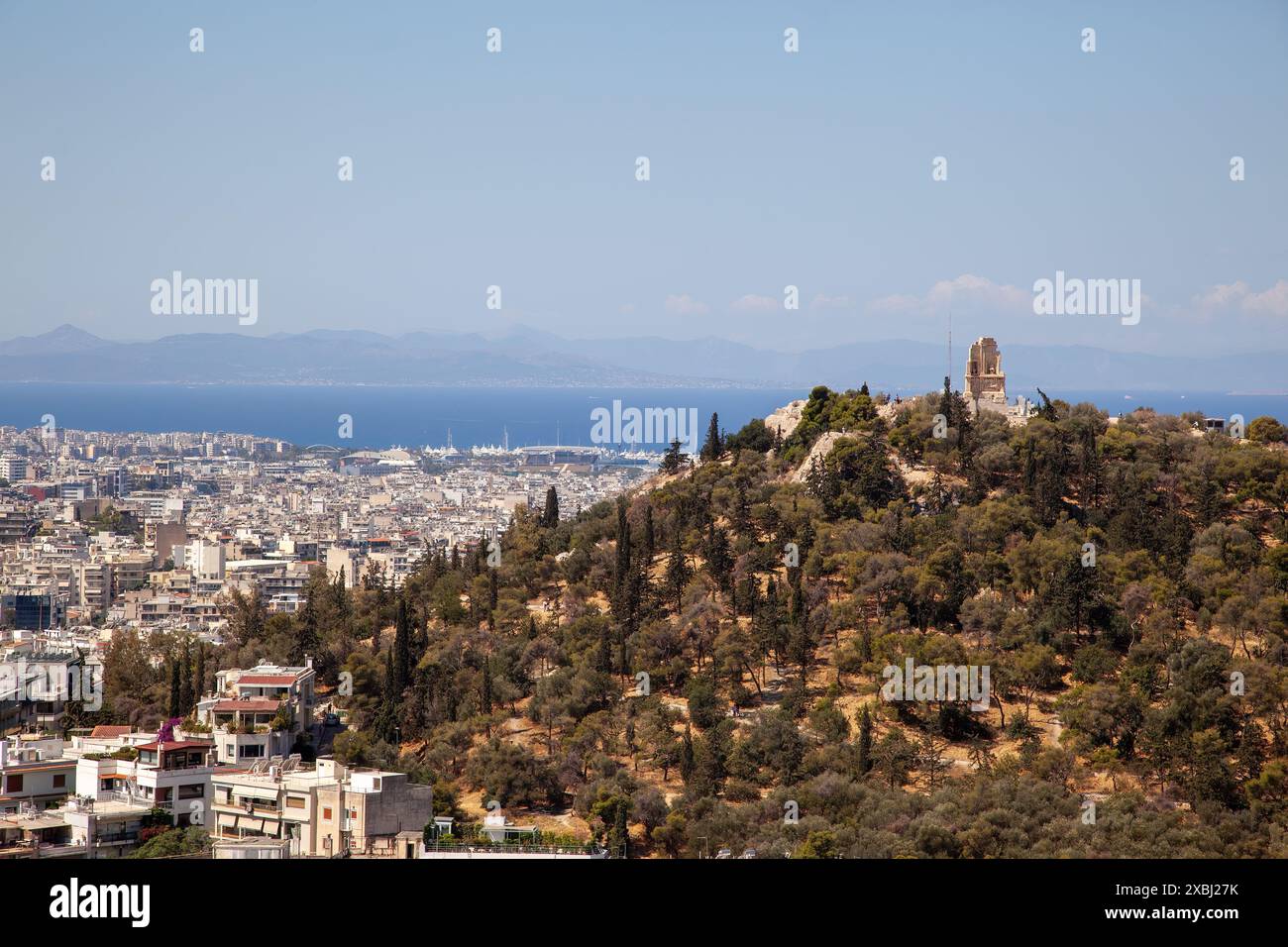 Vue d'Athènes depuis l'Acropole Banque D'Images