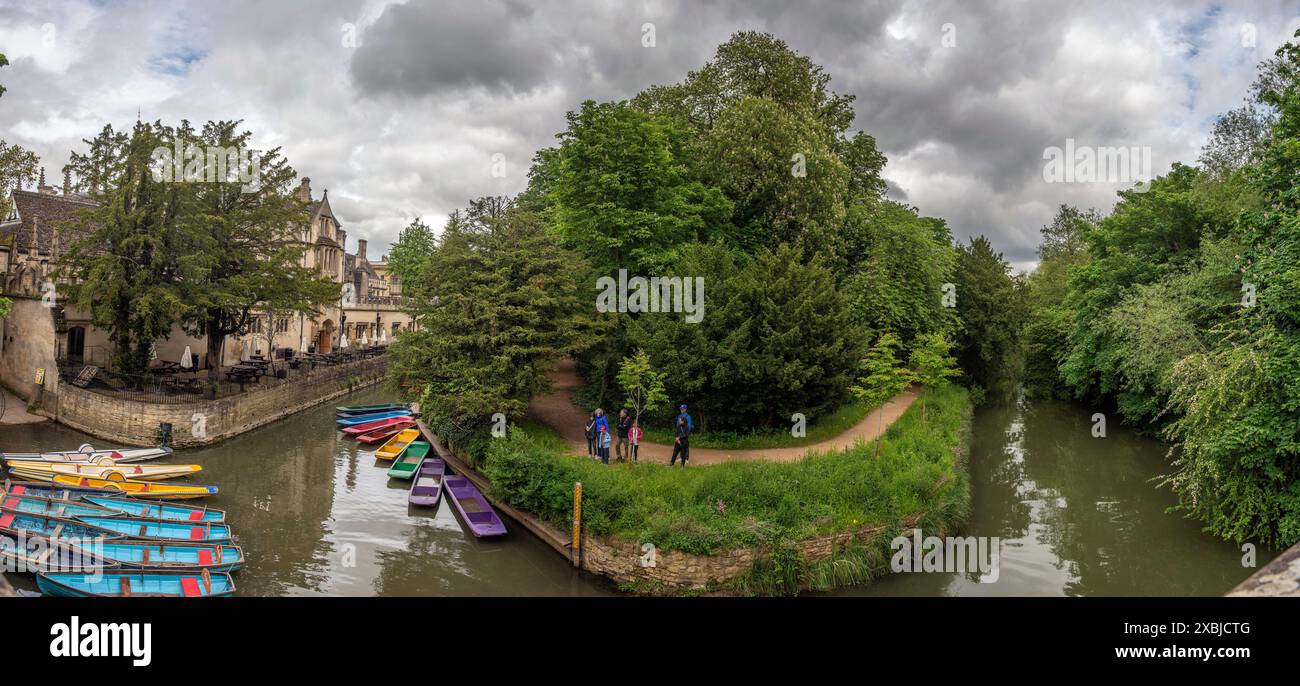Le pont de la Madeleine sur la rivière Cherwell, Oxford, Royaume-Uni Banque D'Images